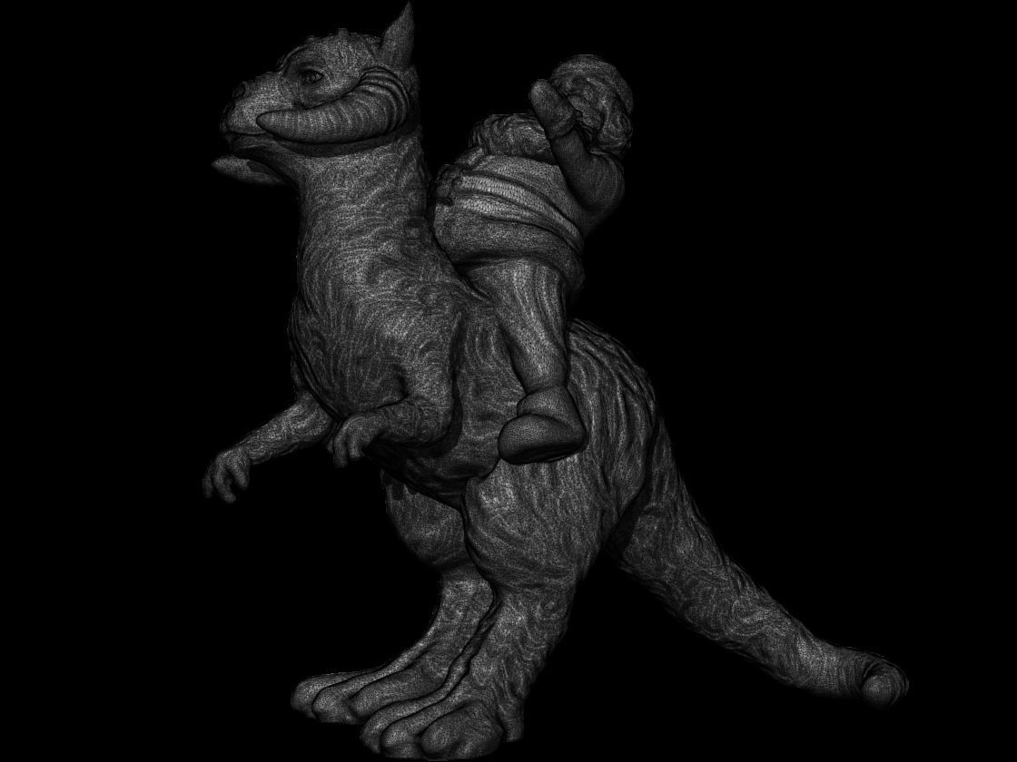 Santa on Tautanus for 3D print Free 3D print model_6