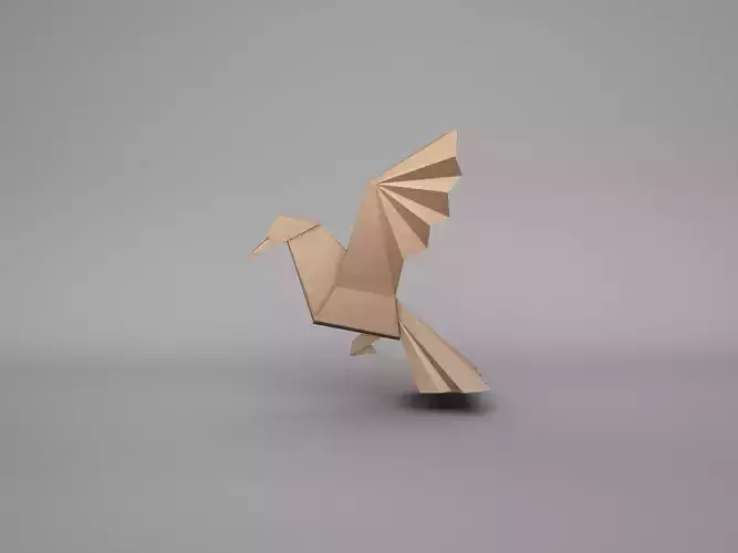 Origamic brid Low-poly 3D model