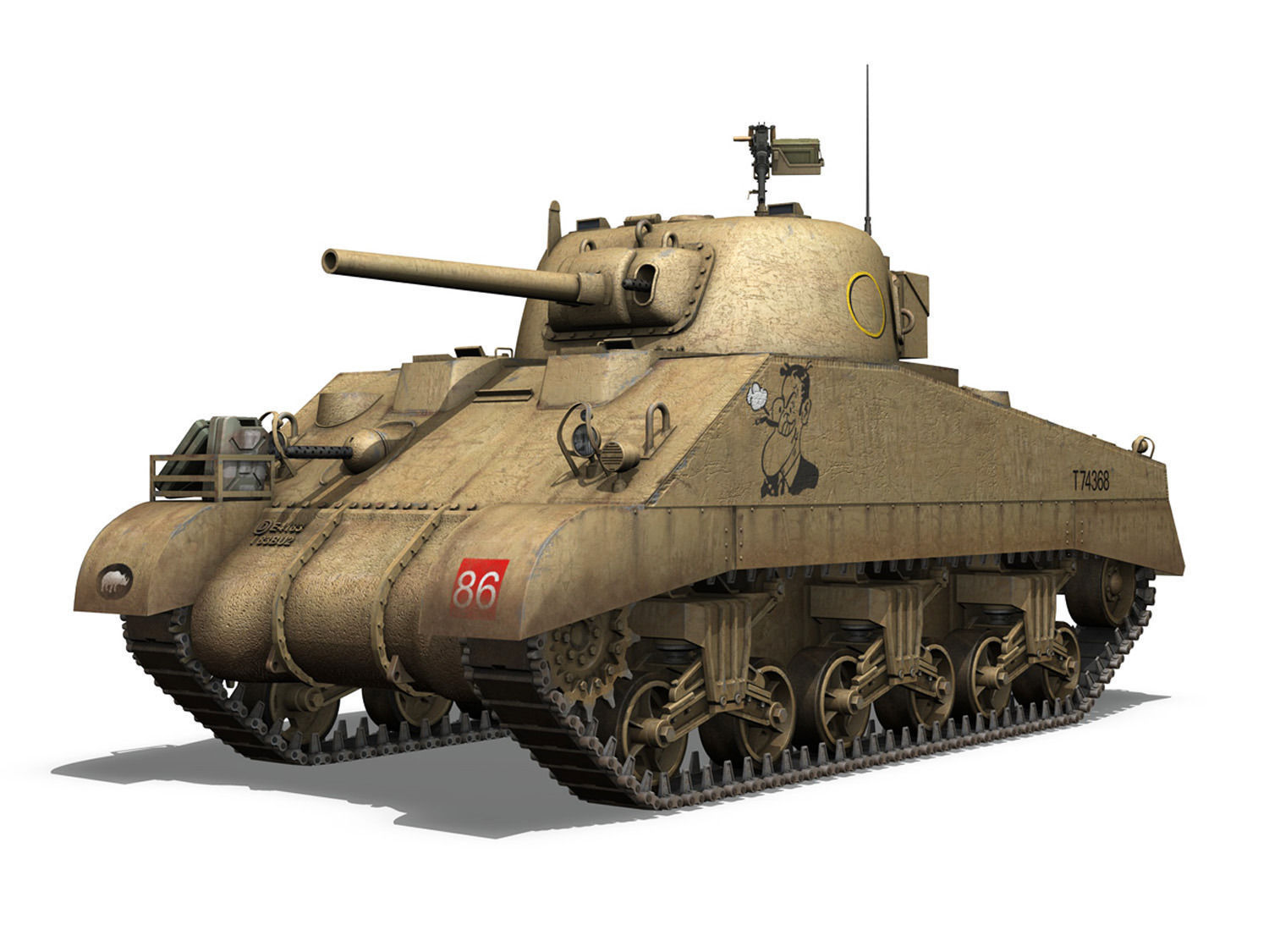 M4 Sherman MK III - Early Production 3D model_1