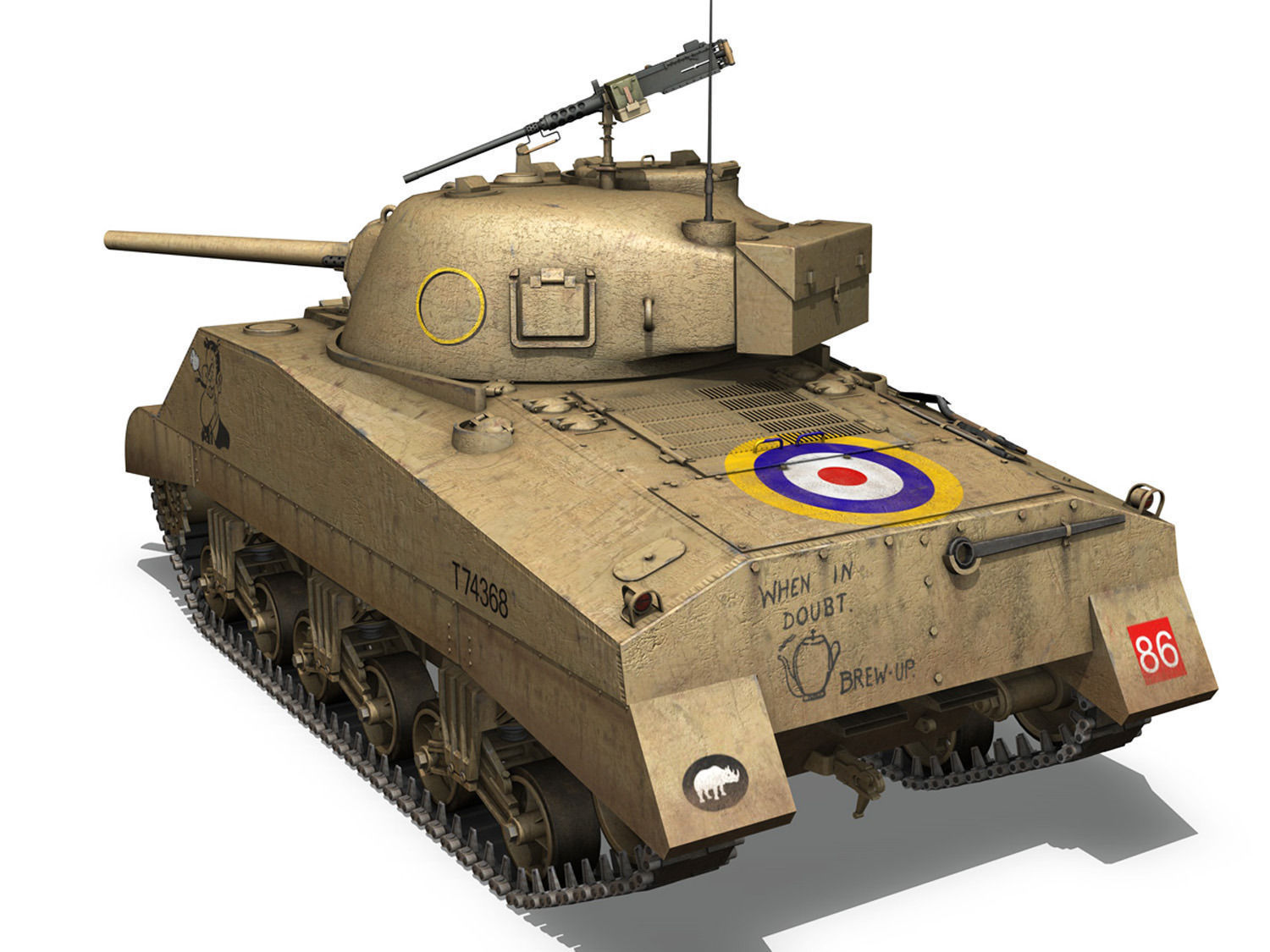 M4 Sherman MK III - Early Production 3D model_5