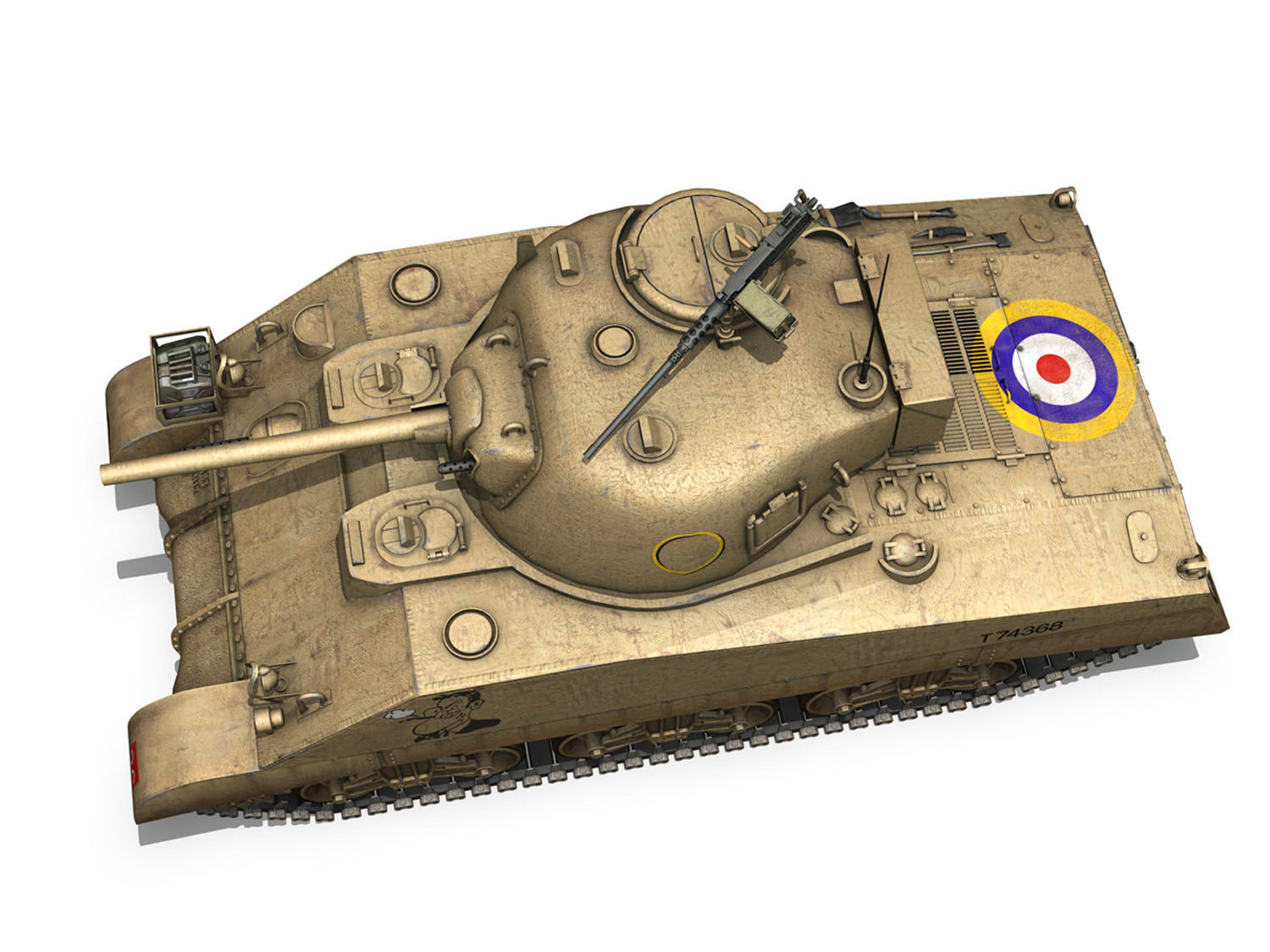 M4 Sherman MK III - Early Production 3D model_9