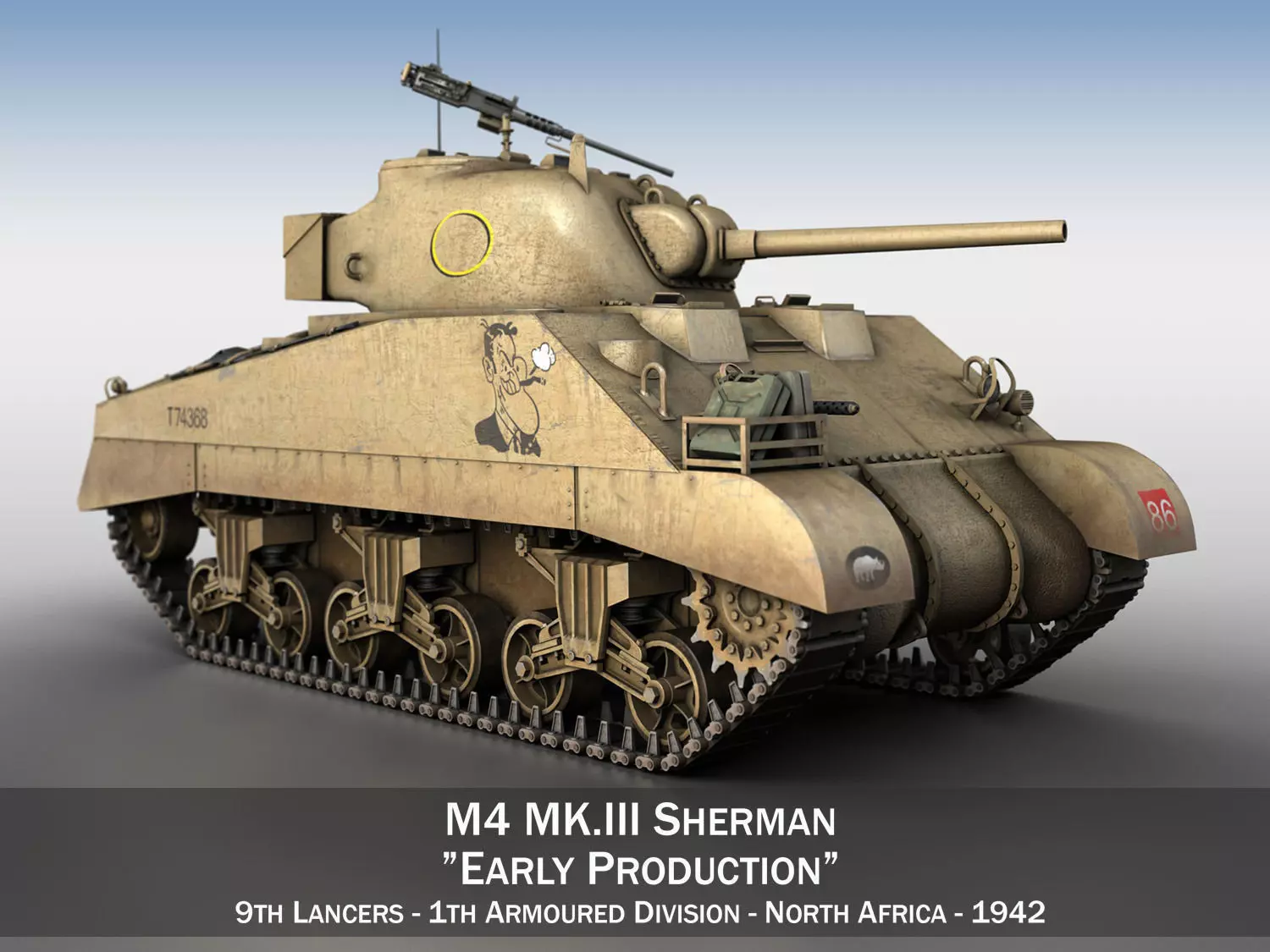 M4 Sherman MK III - Early Production 3D model_0