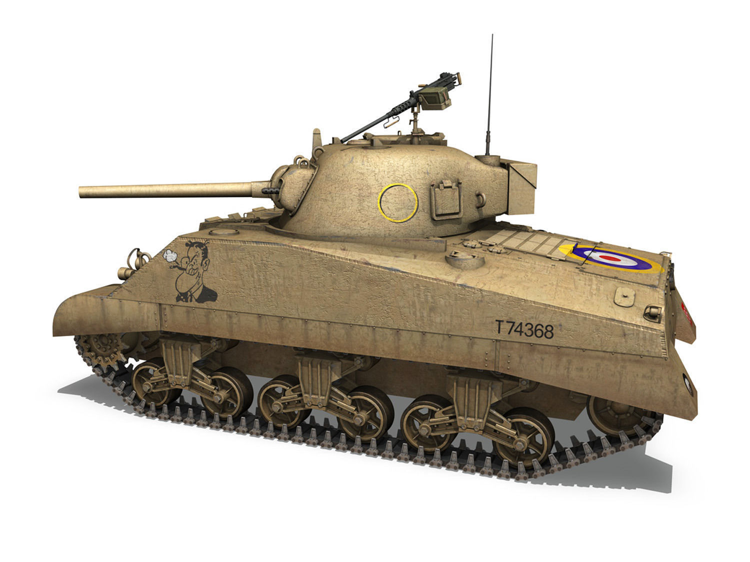 M4 Sherman MK III - Early Production 3D model_3
