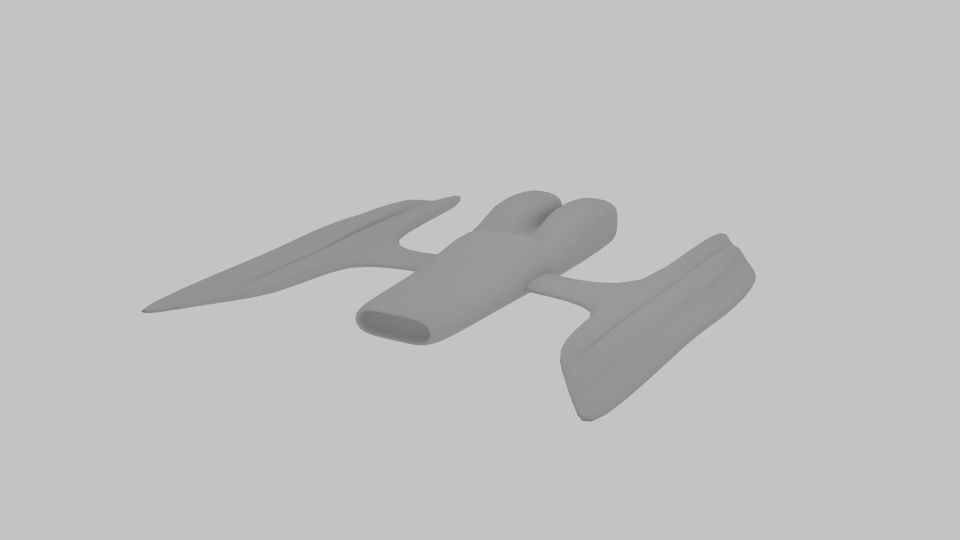 Spaceship D 4 chair with seat Low-poly 3D model_4