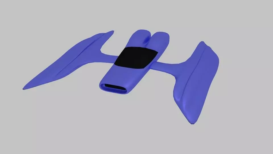 Spaceship D 4 chair with seat Low-poly 3D model_0