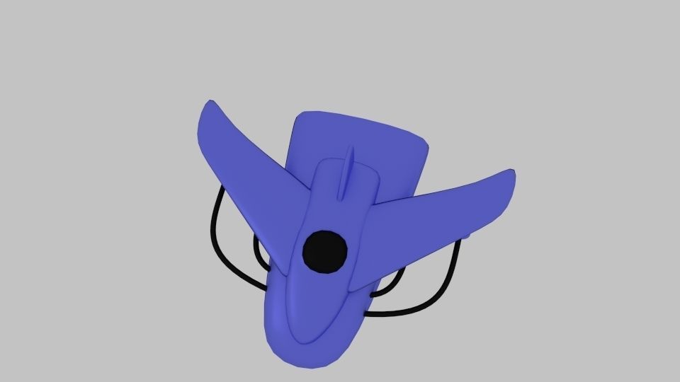 Spaceship D 7 toy airplane Low-poly 3D model_3