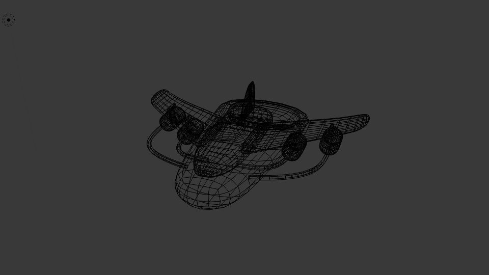 Spaceship D 7 toy airplane Low-poly 3D model_5