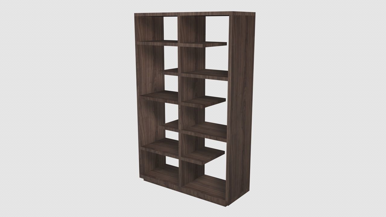 Empty Bookcase 3D 3D model_1