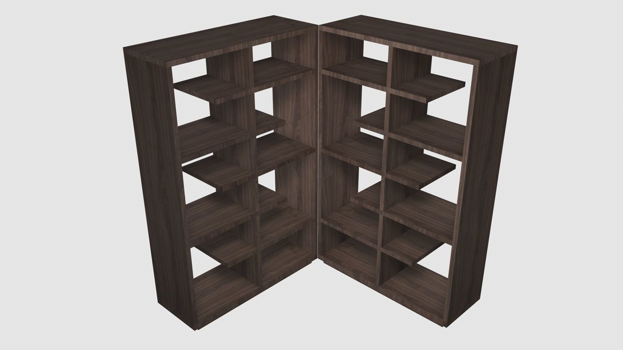Empty Bookcase 3D 3D model_4