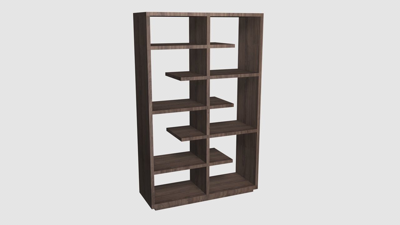 Empty Bookcase 3D 3D model_2