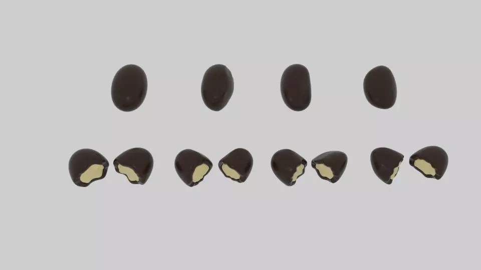 Choco Nut Low-poly 3D model