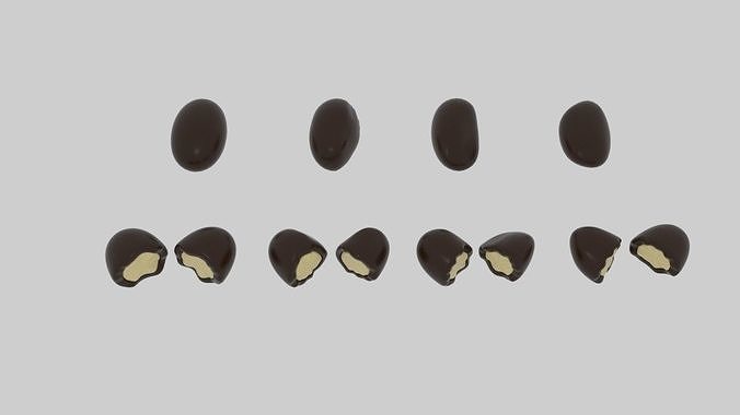 Choco Nut Low-poly 3D model