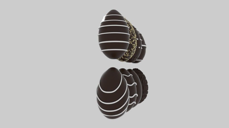 Chocolate Egg 3D model_2