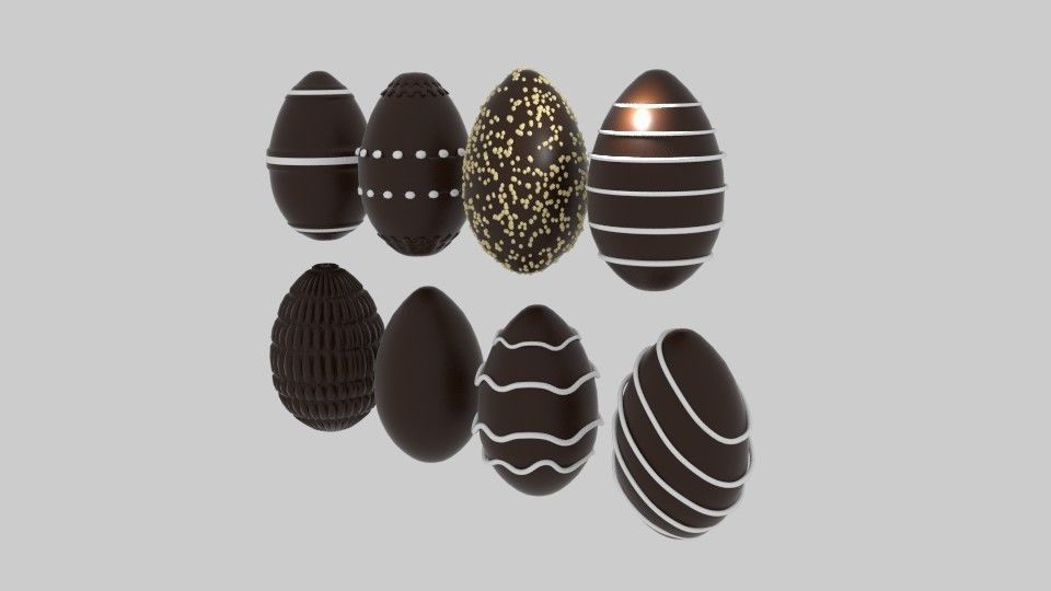 Chocolate Egg 3D model_1