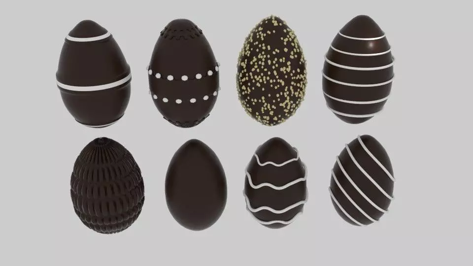 Chocolate Egg 3D model_0