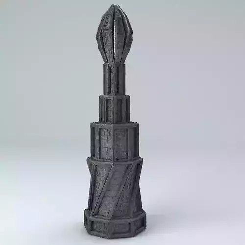 Sci Fi Shapes - Dystopia Building 4 Low-poly 3D model