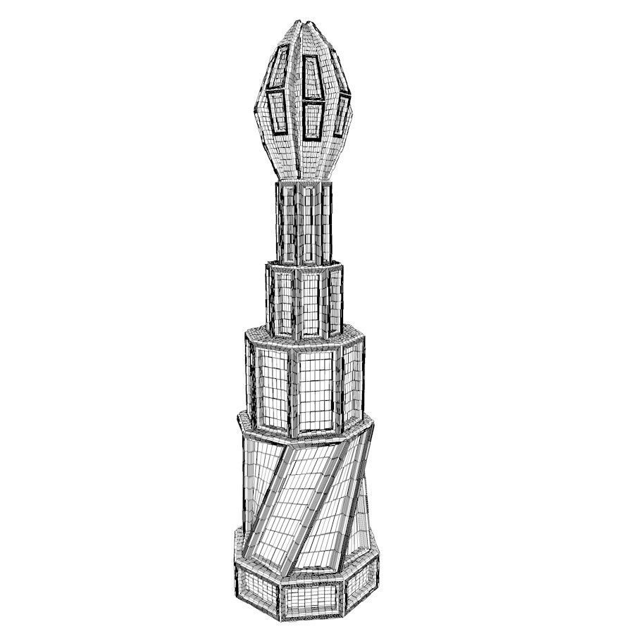 Sci Fi Shapes - Dystopia Building 4 Low-poly 3D model_12