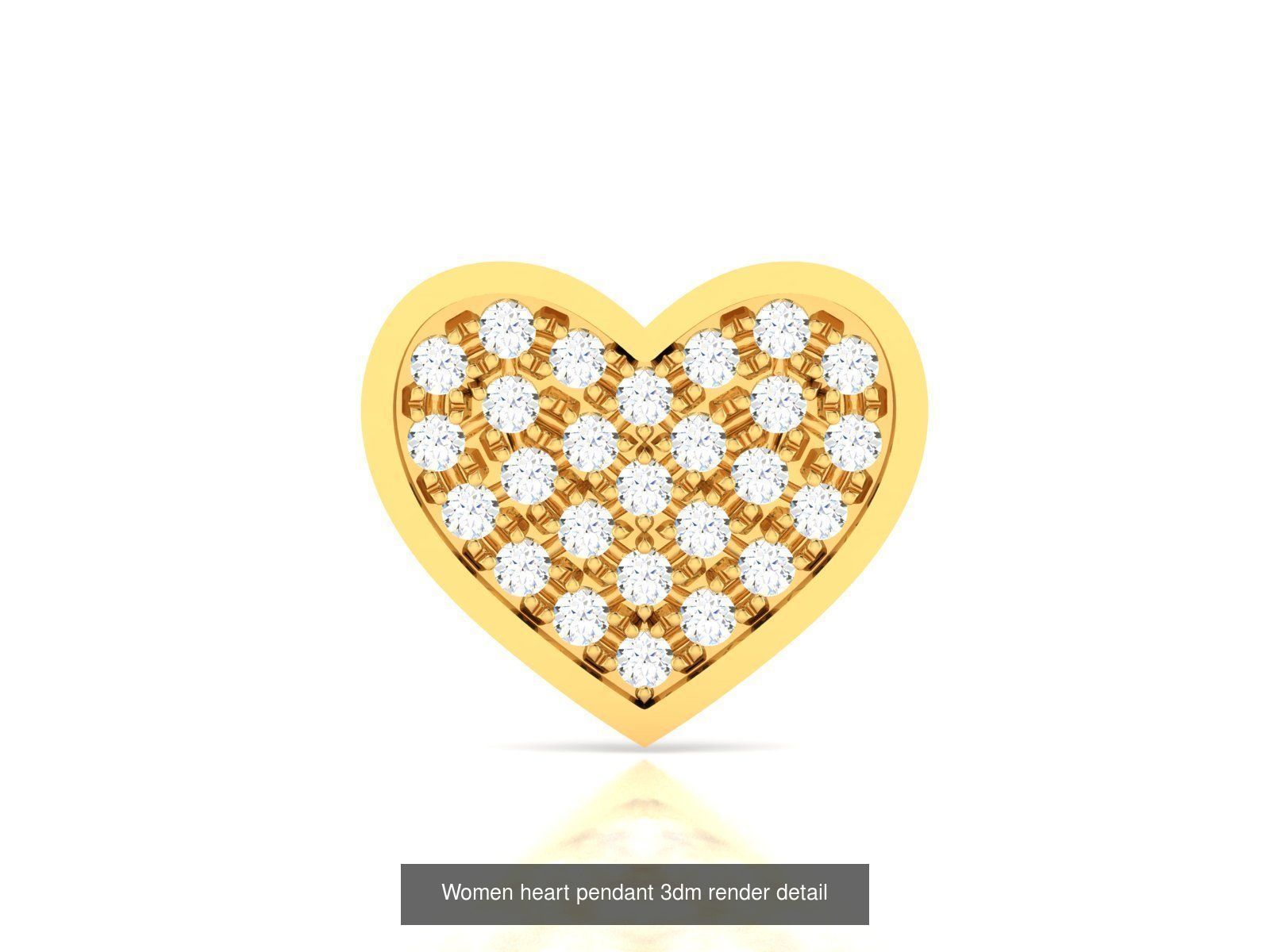 109 Love valentine ring earrings pendant 3dm render details 3D Model Collection_93