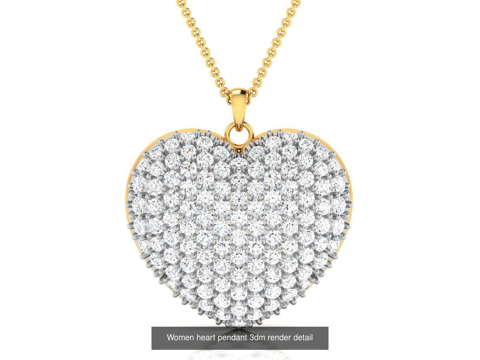 109 Love valentine ring earrings pendant 3dm render details 3D Model Collection_101