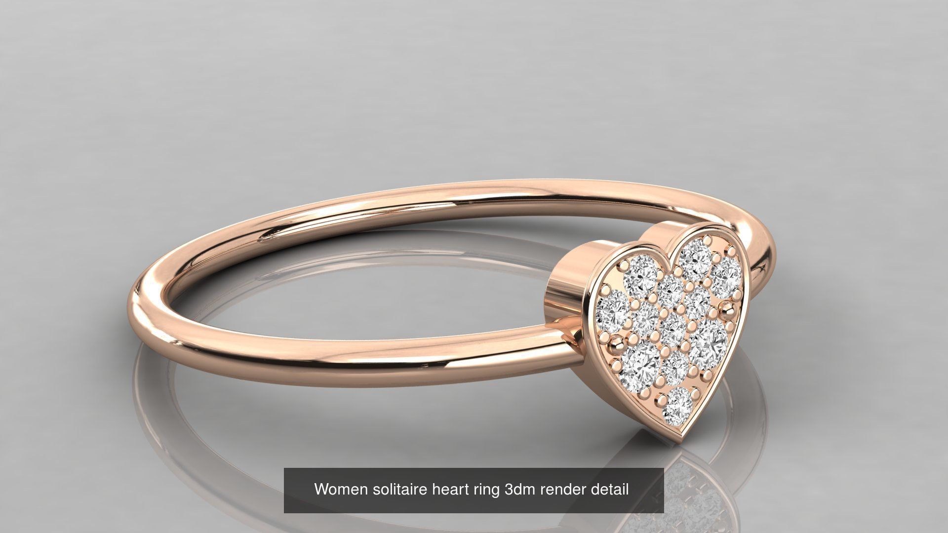 109 Love valentine ring earrings pendant 3dm render details 3D Model Collection_59