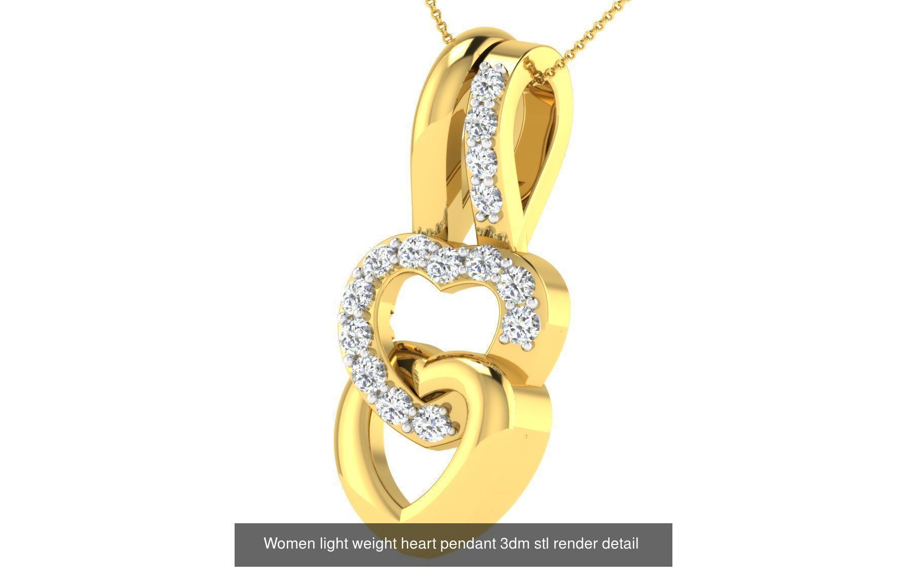 109 Love valentine ring earrings pendant 3dm render details 3D Model Collection_62