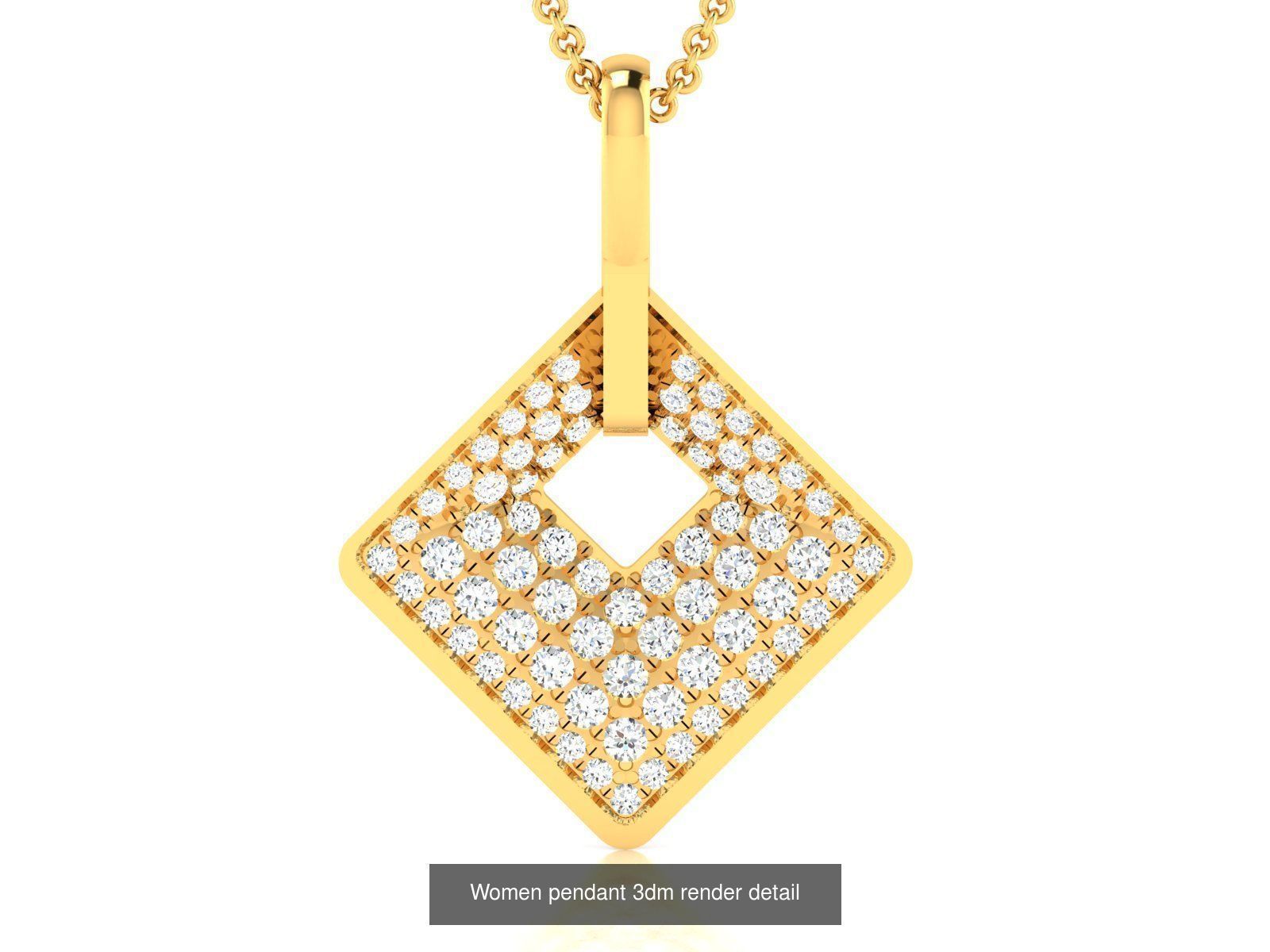 109 Love valentine ring earrings pendant 3dm render details 3D Model Collection_91