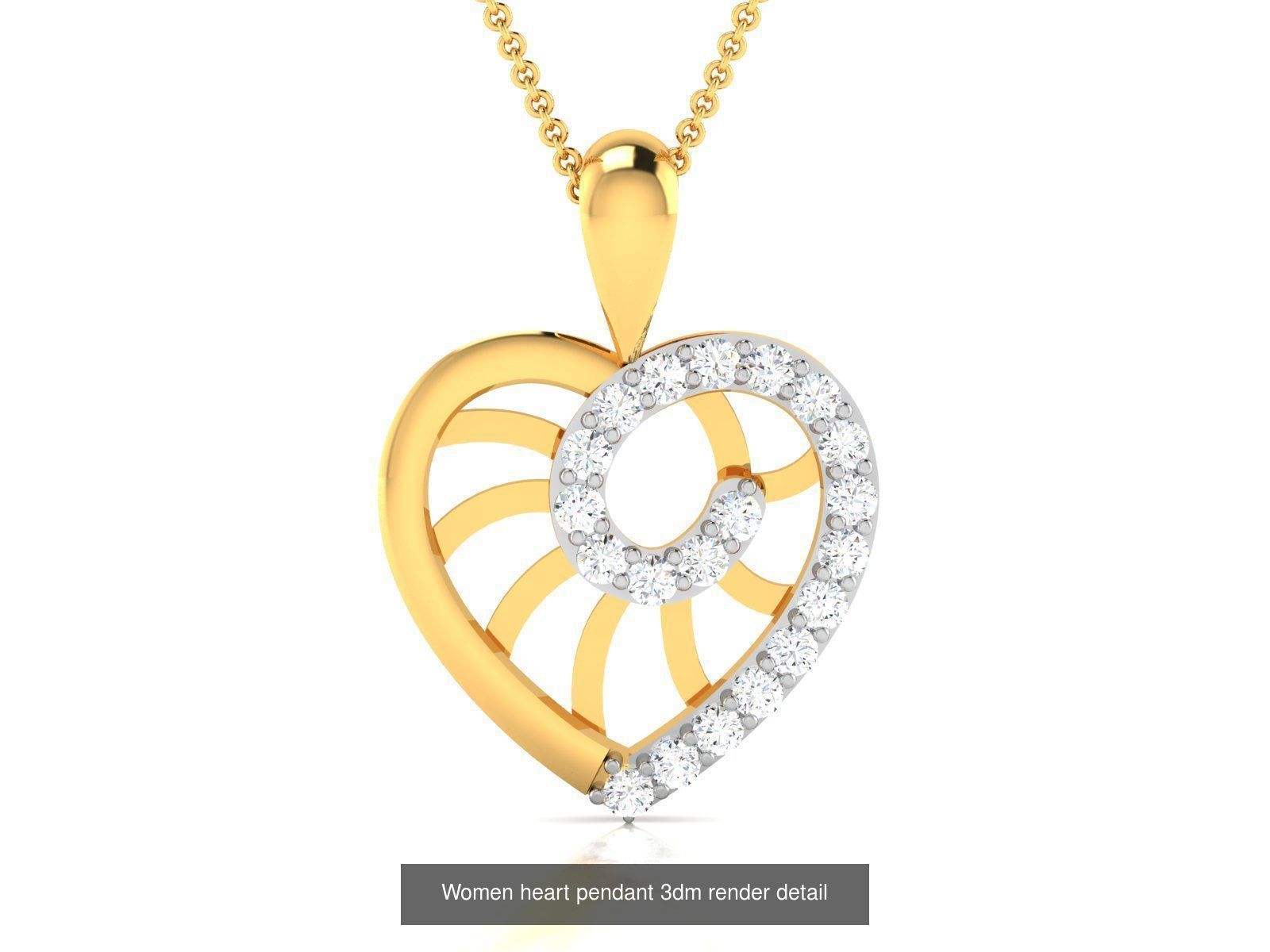 109 Love valentine ring earrings pendant 3dm render details 3D Model Collection_98