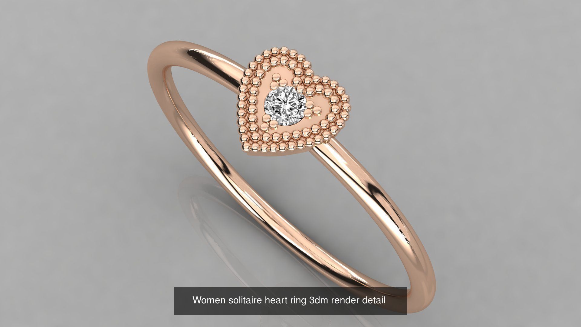 109 Love valentine ring earrings pendant 3dm render details 3D Model Collection_60