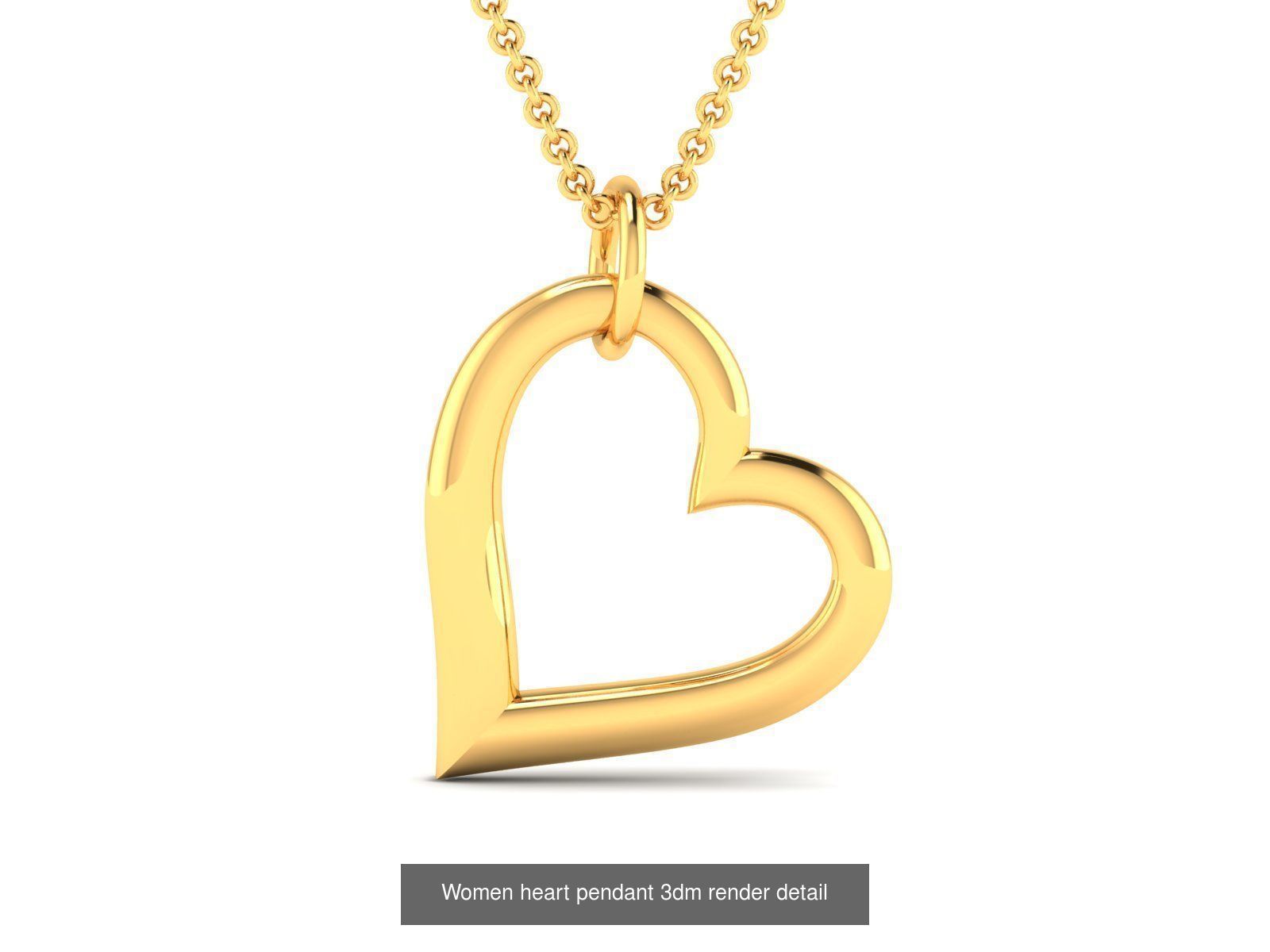 109 Love valentine ring earrings pendant 3dm render details 3D Model Collection_79