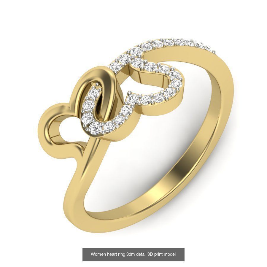 109 Love valentine ring earrings pendant 3dm render details 3D Model Collection_9