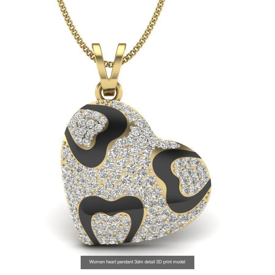 109 Love valentine ring earrings pendant 3dm render details 3D Model Collection_29