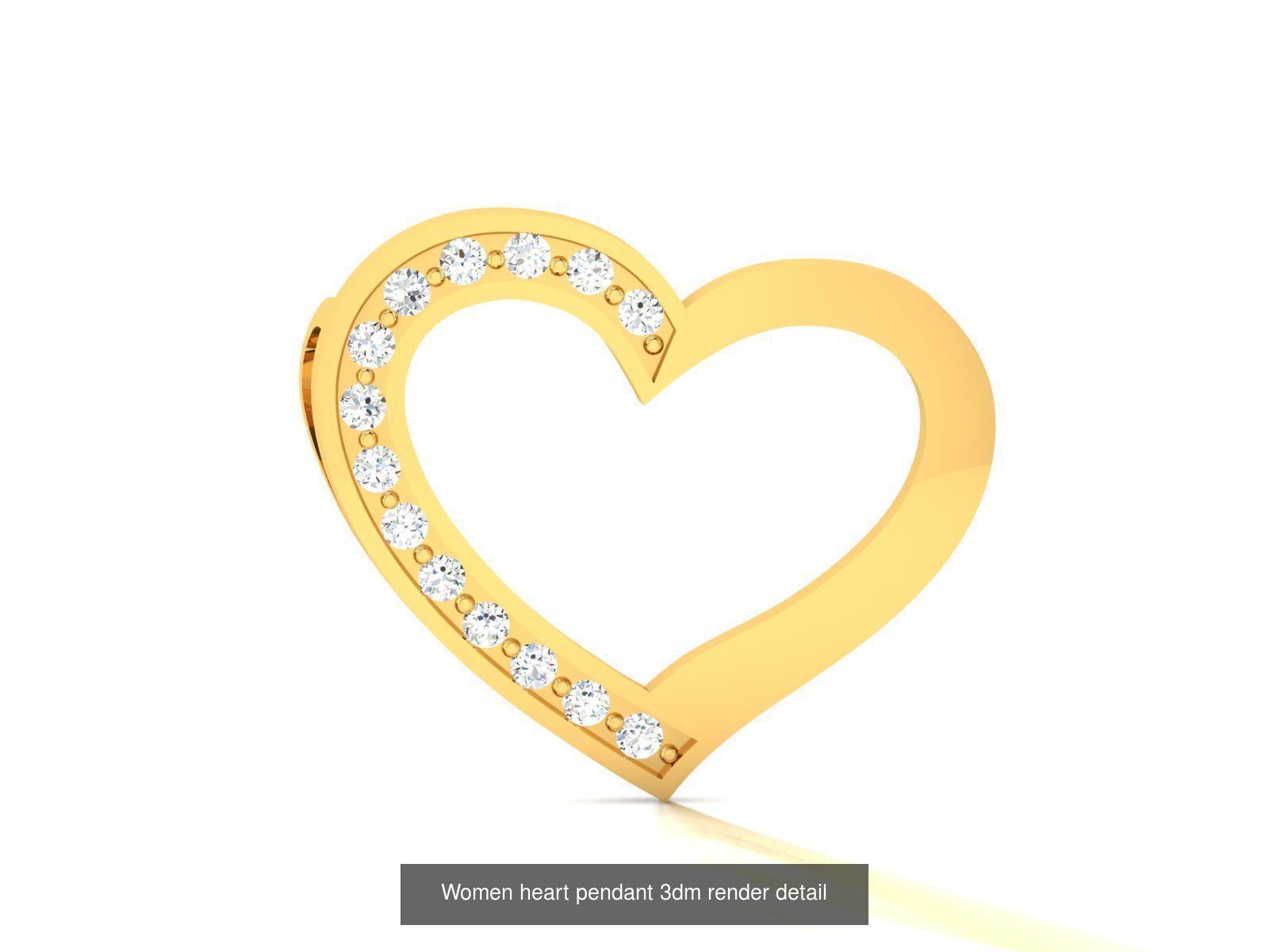 109 Love valentine ring earrings pendant 3dm render details 3D Model Collection_83