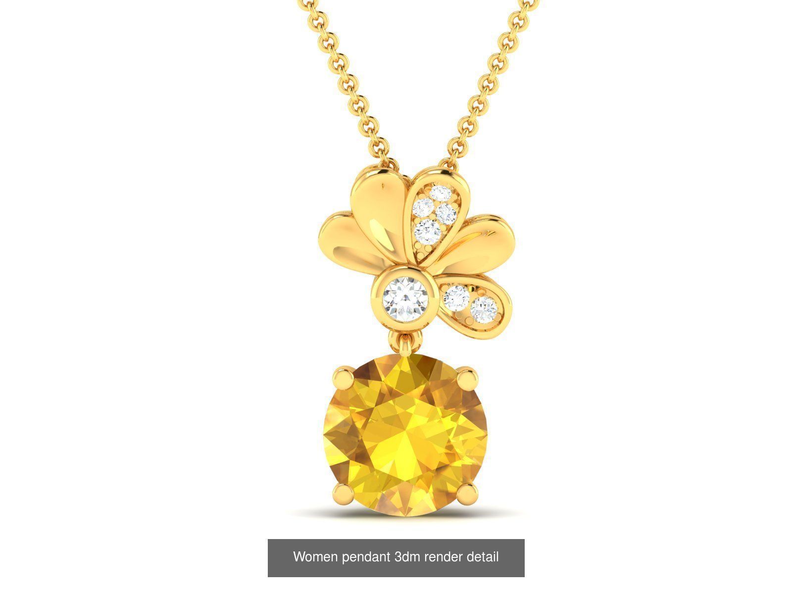 109 Love valentine ring earrings pendant 3dm render details 3D Model Collection_77