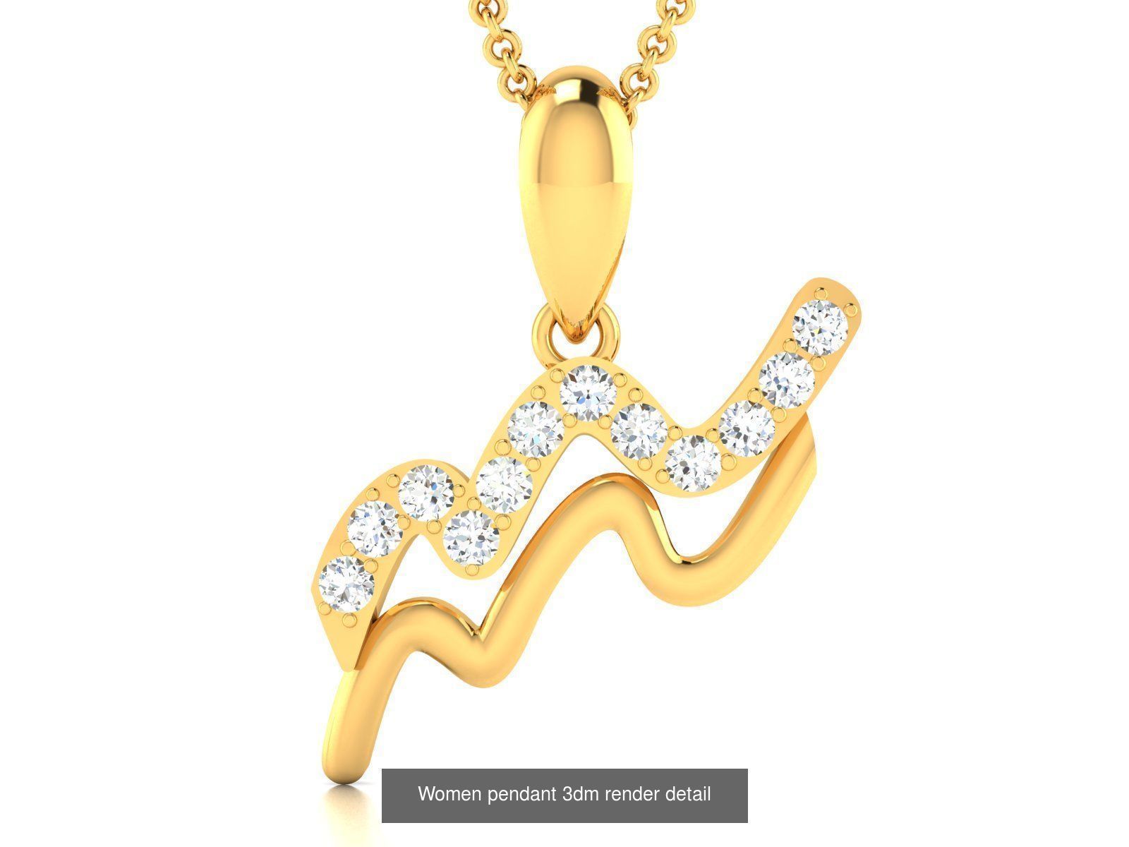 109 Love valentine ring earrings pendant 3dm render details 3D Model Collection_92