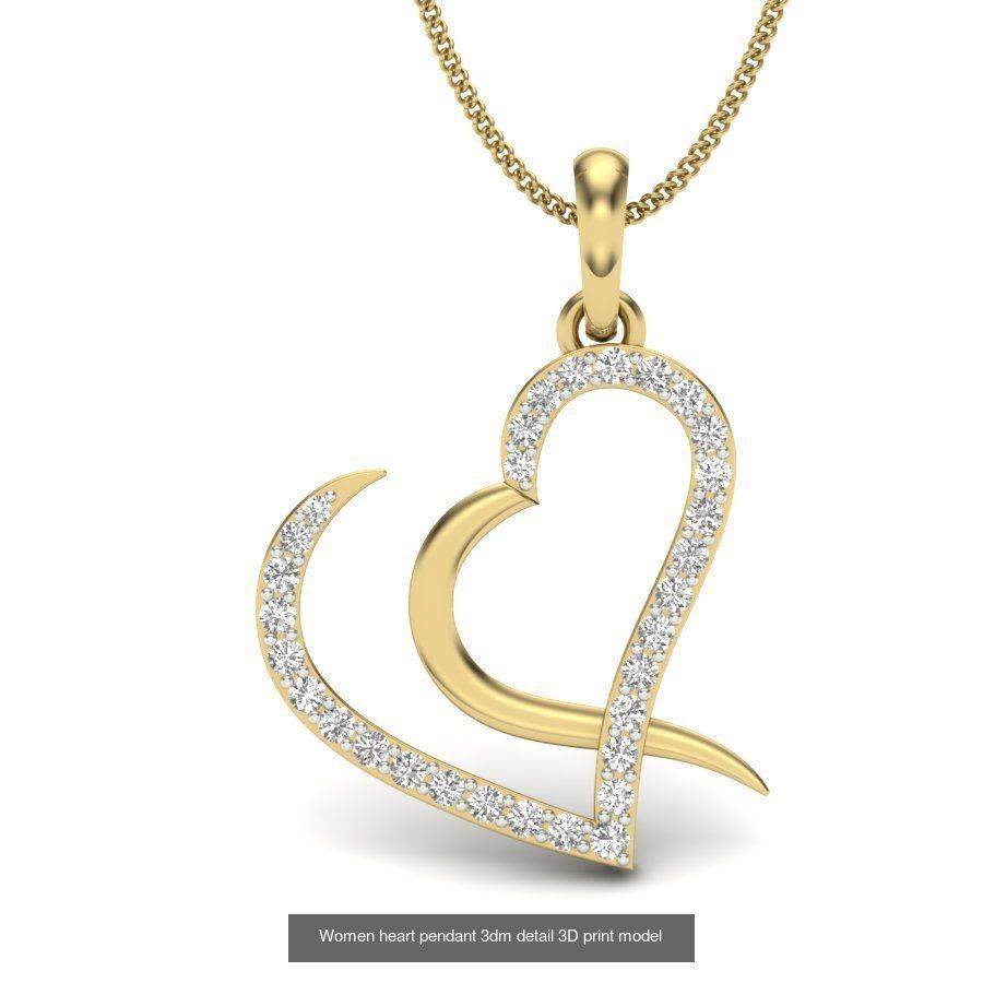 109 Love valentine ring earrings pendant 3dm render details 3D Model Collection_30