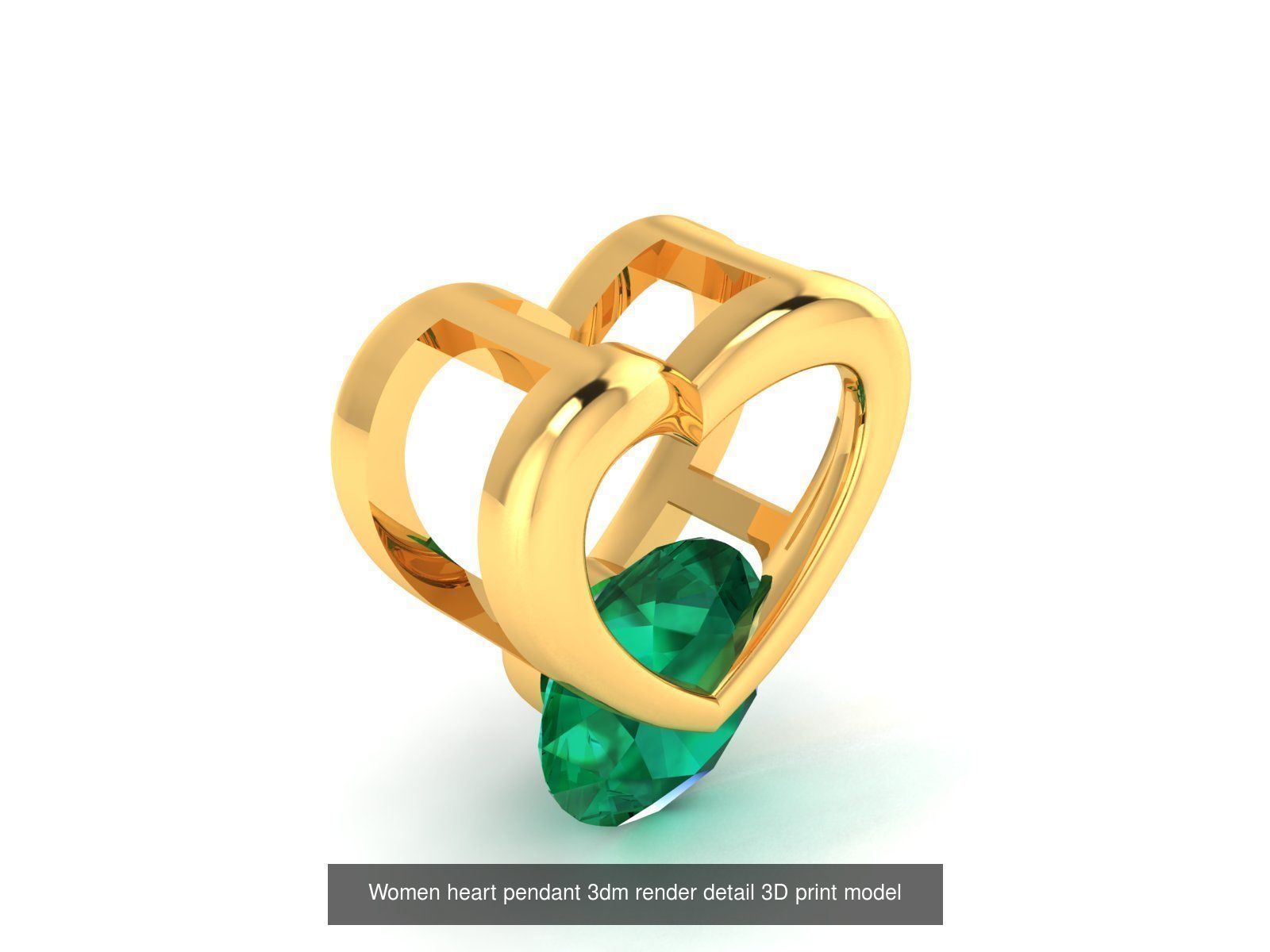 109 Love valentine ring earrings pendant 3dm render details 3D Model Collection_38