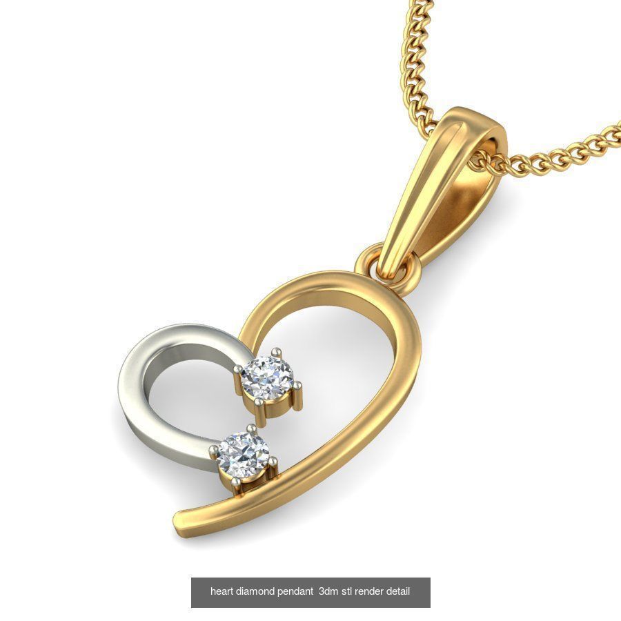 109 Love valentine ring earrings pendant 3dm render details 3D Model Collection_3