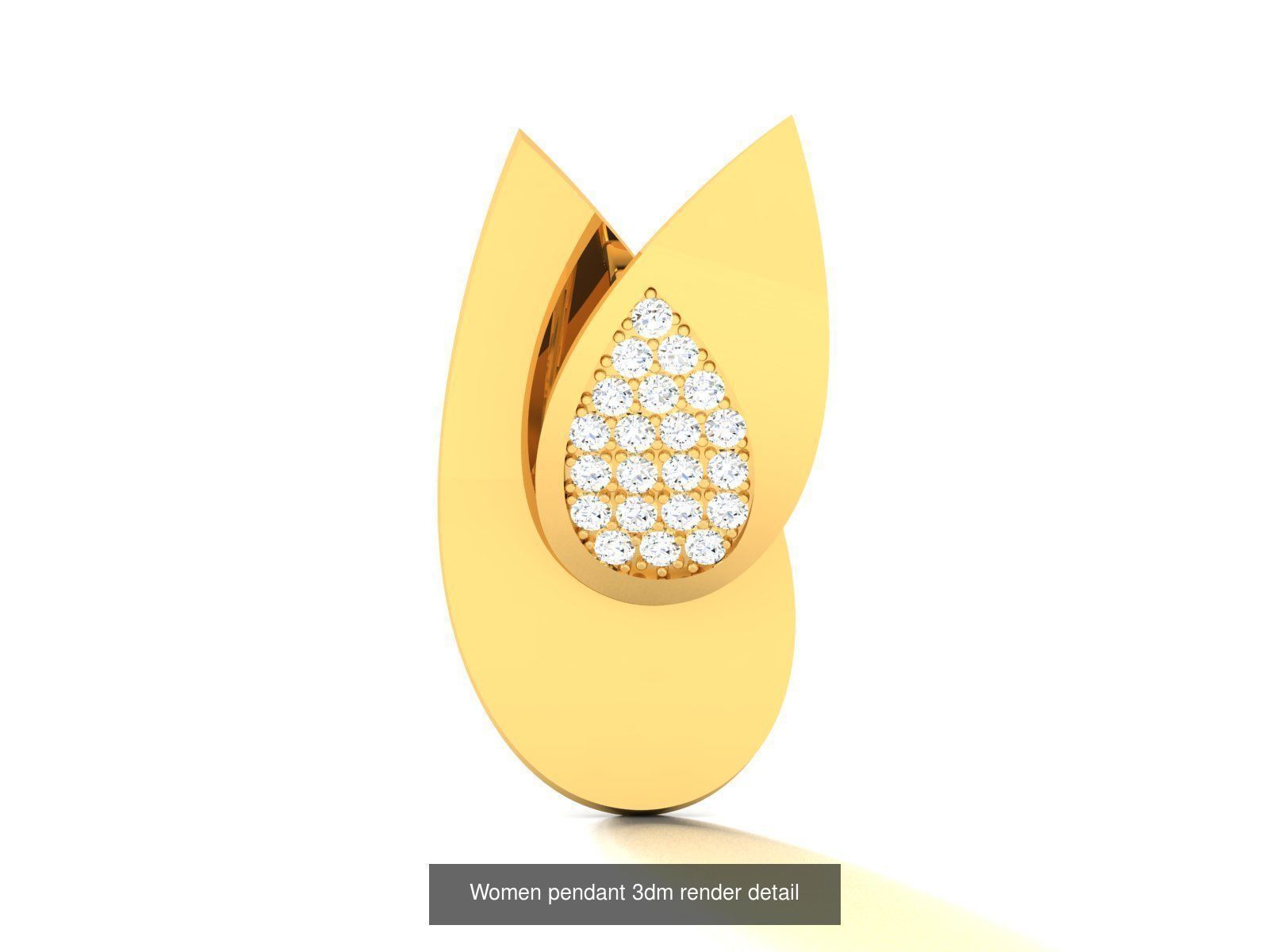 109 Love valentine ring earrings pendant 3dm render details 3D Model Collection_84