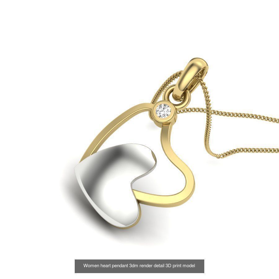 109 Love valentine ring earrings pendant 3dm render details 3D Model Collection_20