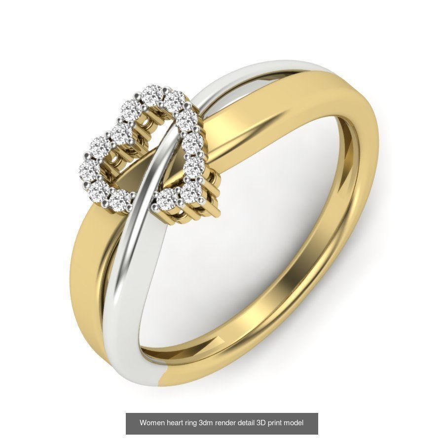 109 Love valentine ring earrings pendant 3dm render details 3D Model Collection_7