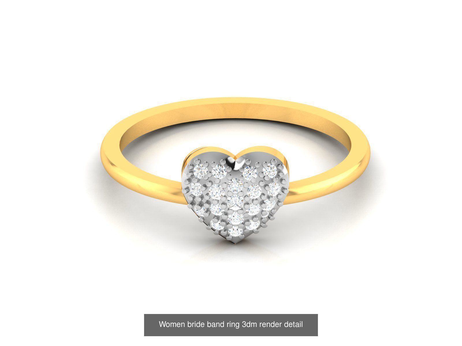 109 Love valentine ring earrings pendant 3dm render details 3D Model Collection_111