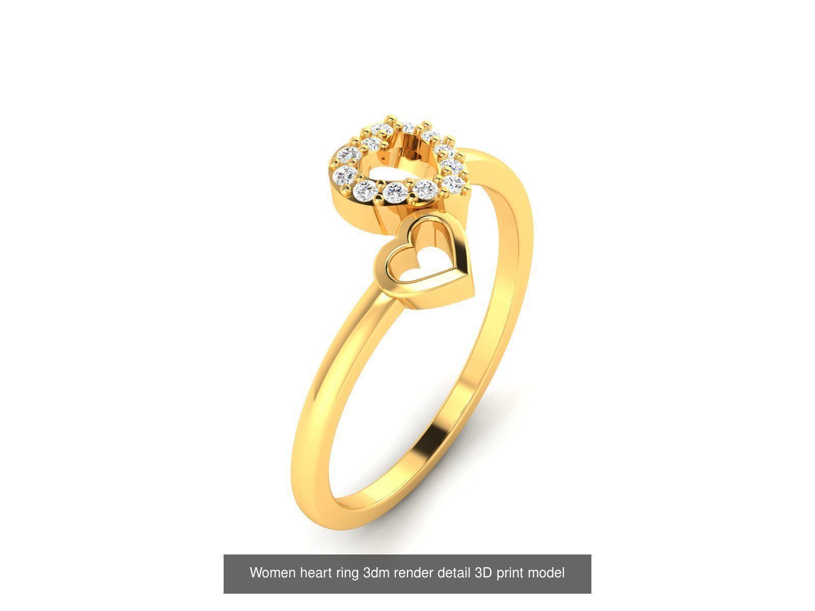 109 Love valentine ring earrings pendant 3dm render details 3D Model Collection_37