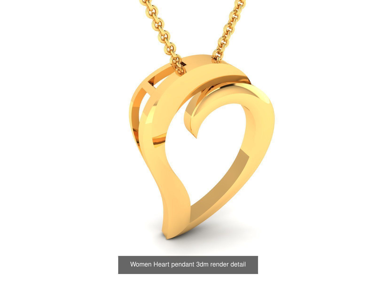 109 Love valentine ring earrings pendant 3dm render details 3D Model Collection_71