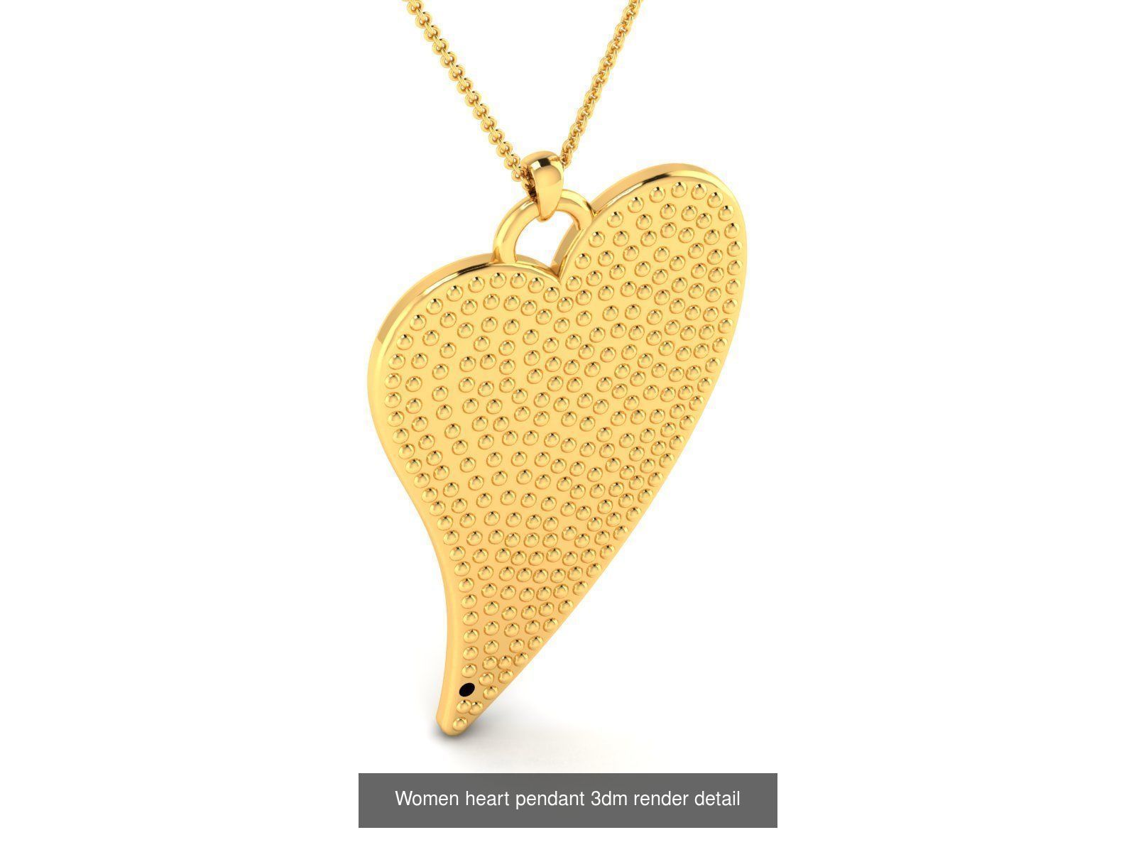 109 Love valentine ring earrings pendant 3dm render details 3D Model Collection_72