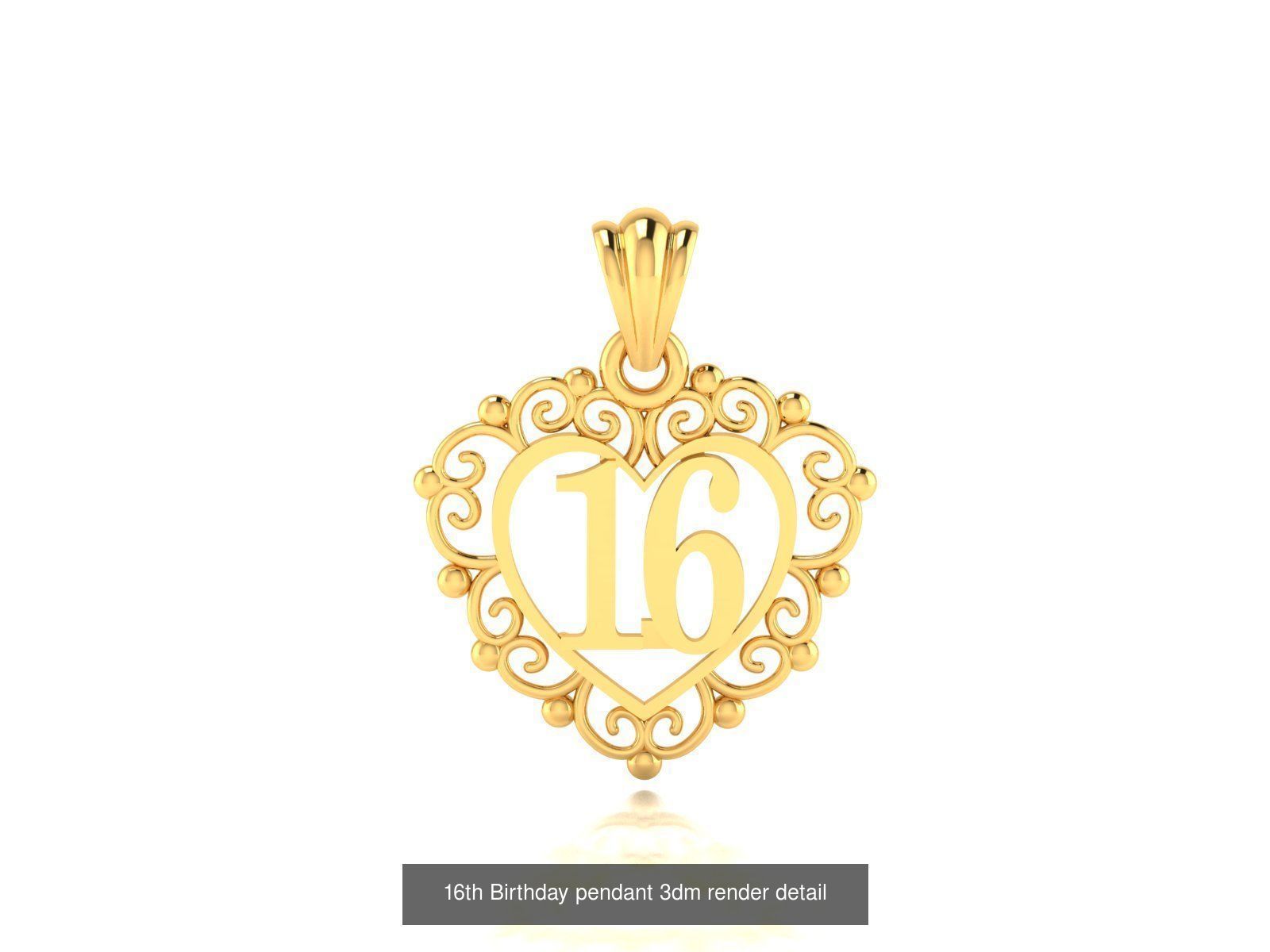 109 Love valentine ring earrings pendant 3dm render details 3D Model Collection_80
