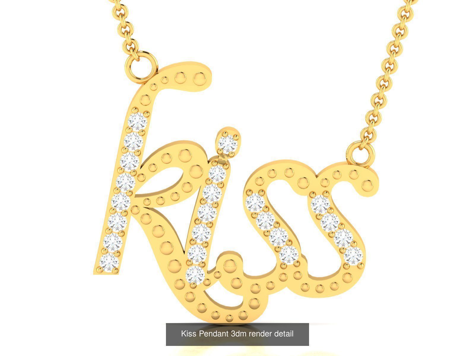 109 Love valentine ring earrings pendant 3dm render details 3D Model Collection_76