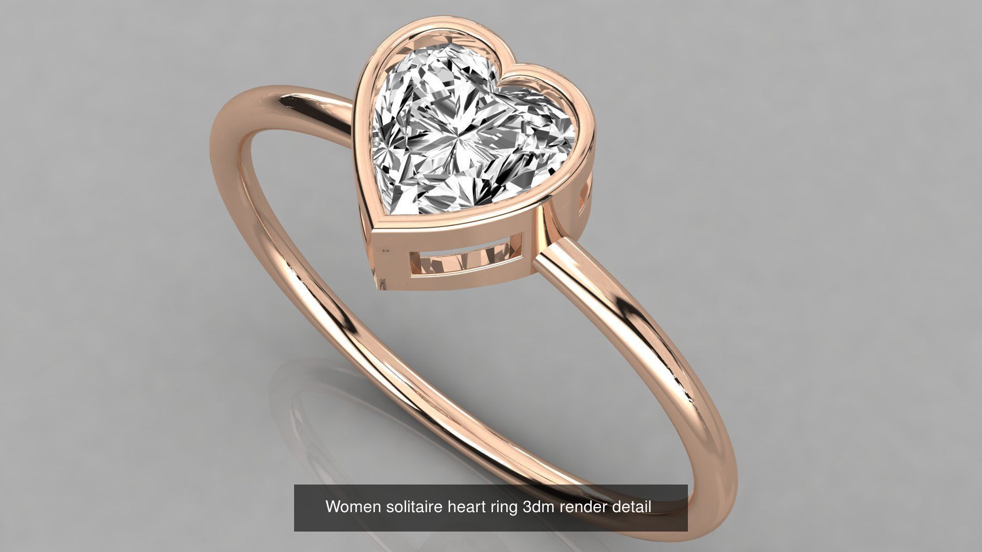 109 Love valentine ring earrings pendant 3dm render details 3D Model Collection_58