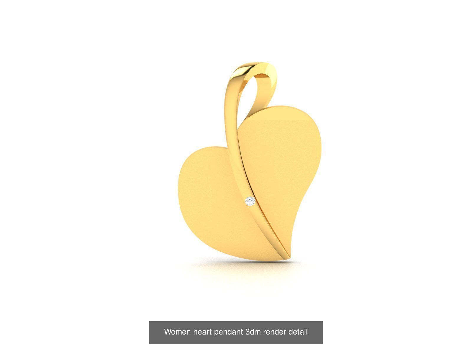 109 Love valentine ring earrings pendant 3dm render details 3D Model Collection_67