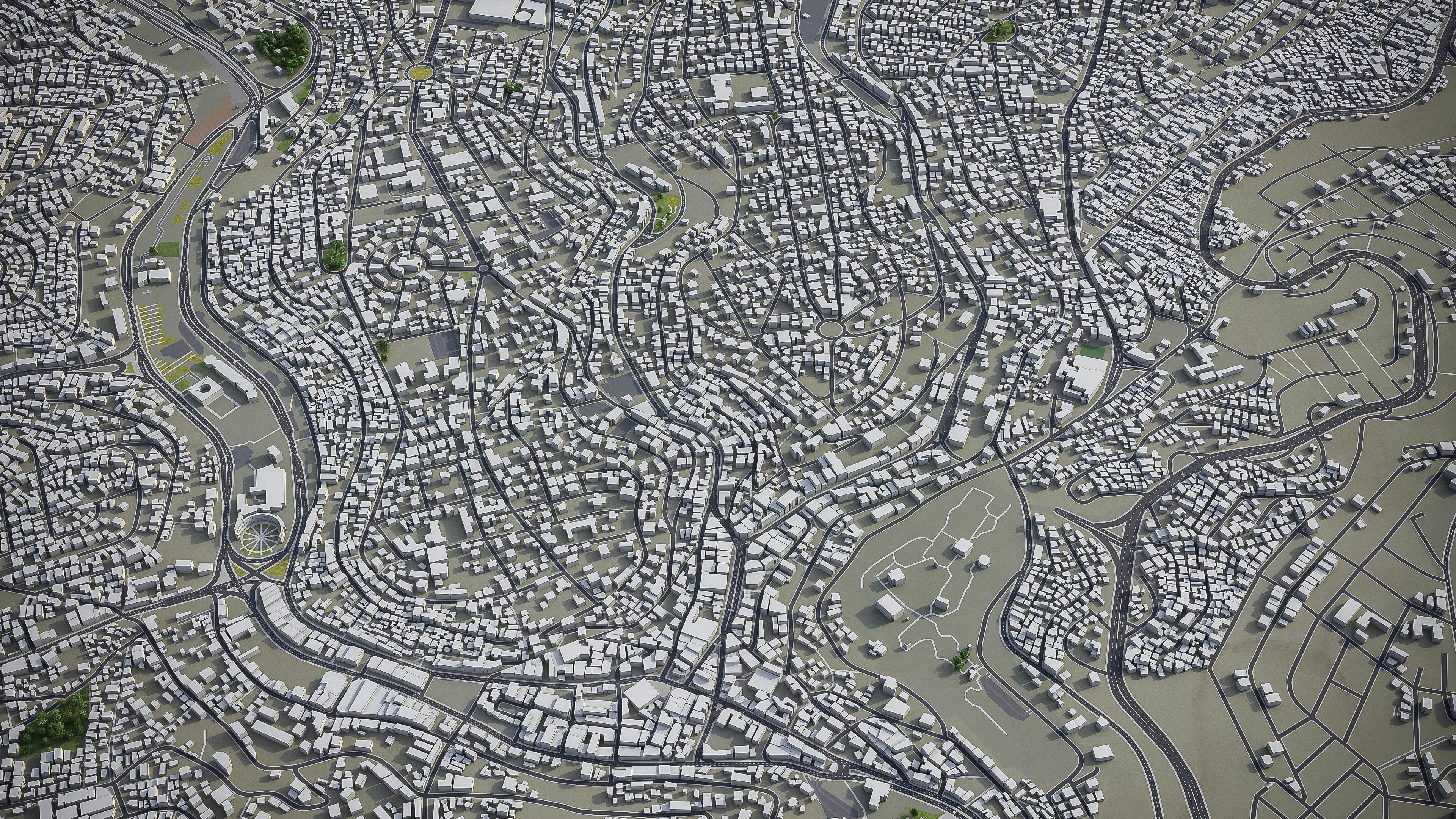 Amman Low-poly 3D model_5