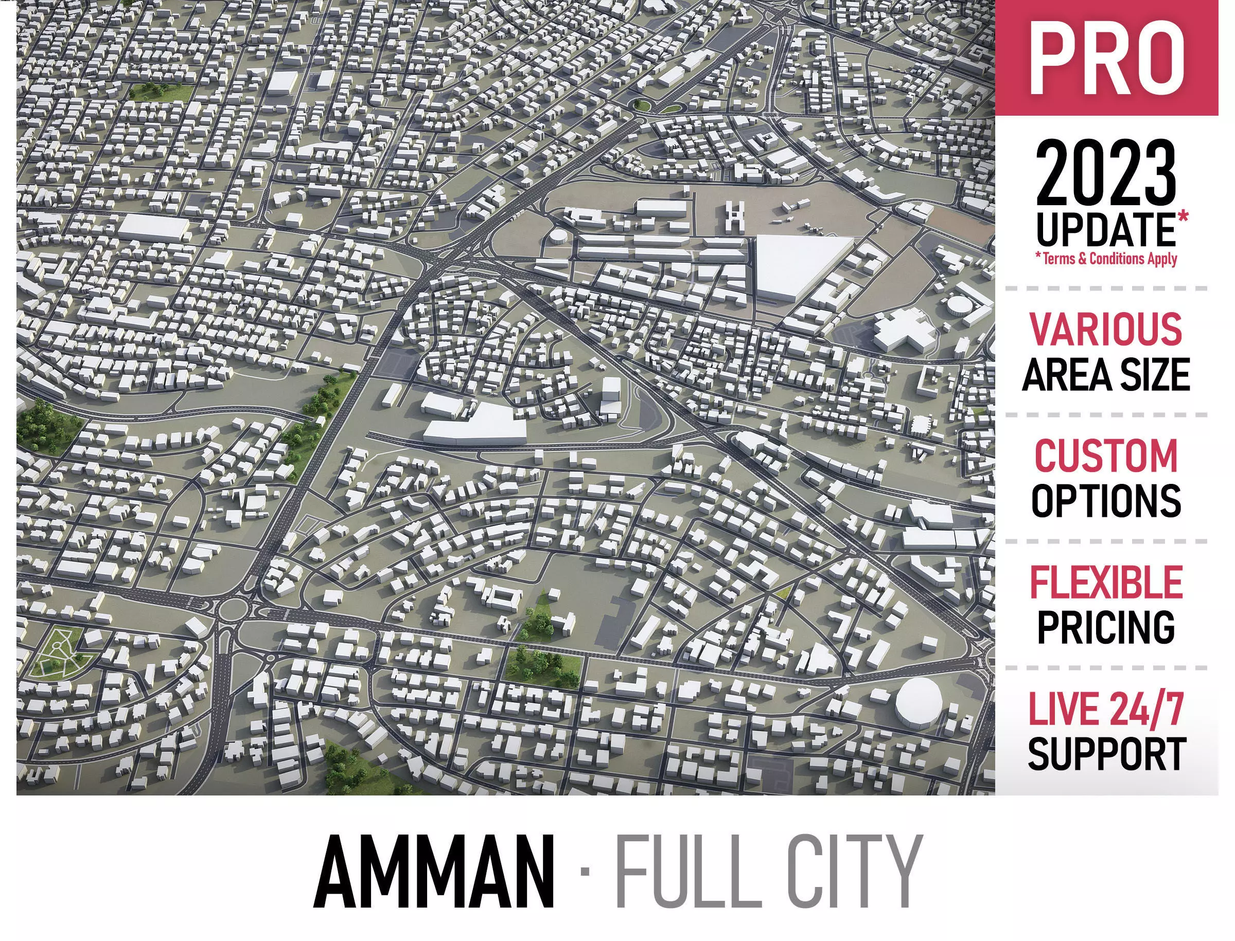 Amman Low-poly 3D model_0